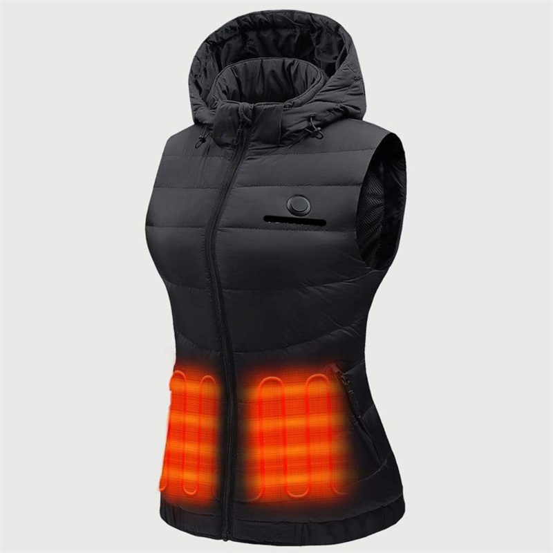 Winter Women Slim Lightweight 5V 7.4V 5 Zones USB Heated Vest – Heated Clothing and Heating Parka Jacket price