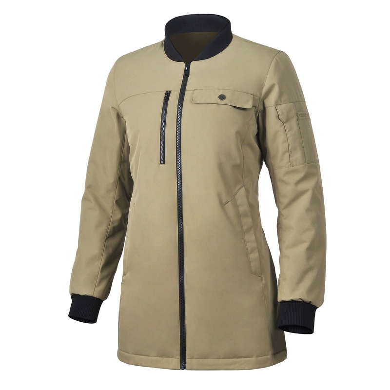 Women Long Style Beige Waterproof Outdoor Down Jacket Without Hood – Waterproof Jacket and Outdoor Jacket price