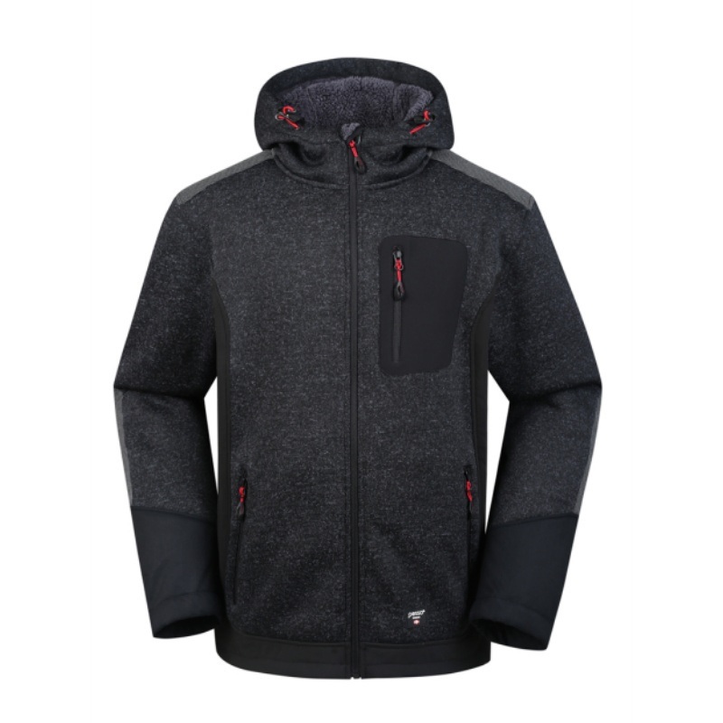 Custom Design Plain Color Thick Fleece Warm Lightweight Work Outdoor Tactical Knitted Jacket – Jacket and Fleece Jacket price