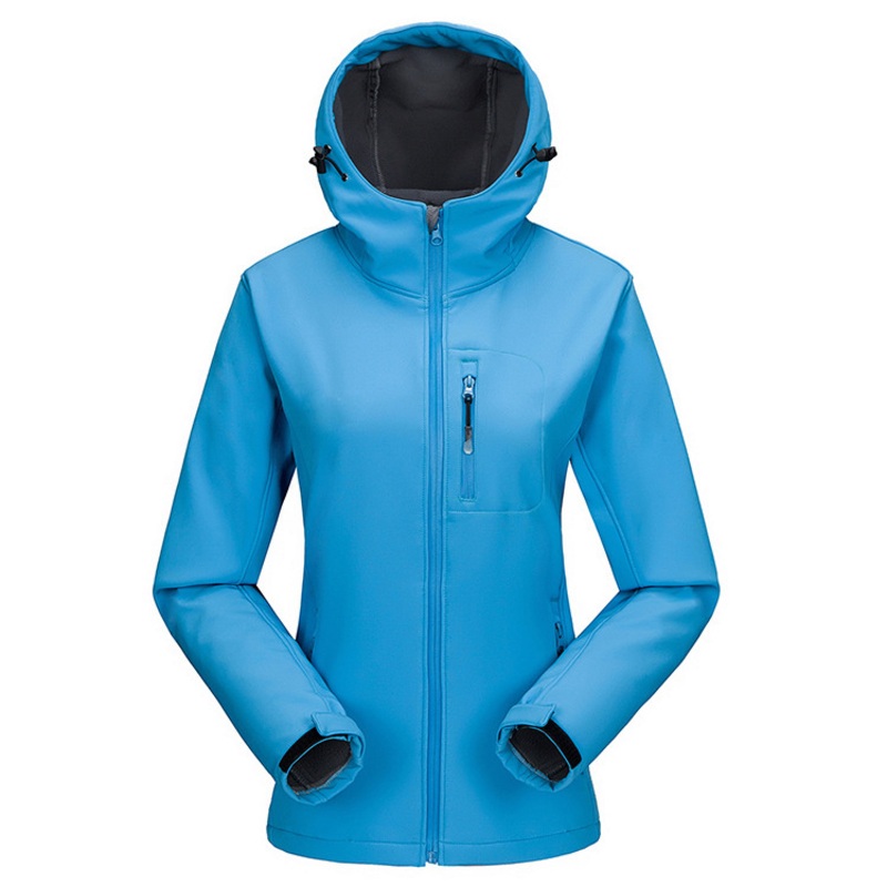 Custom Logo Outdoor Hiking Women Waterproof Lightweight Fleece Jacket Softshell Rain Coat Packable Jacket Hooded Jacket – Outdoor Jacket and Winter Jacket price