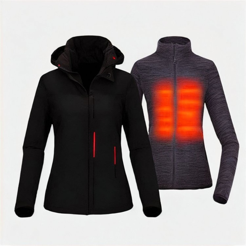 ODM Wholesale Women Winter Warm Coat Waterproof Outdoor Sporting Rechargeable Battery Heated Jacket – Heated Clothing and Heating Parka Jacket price