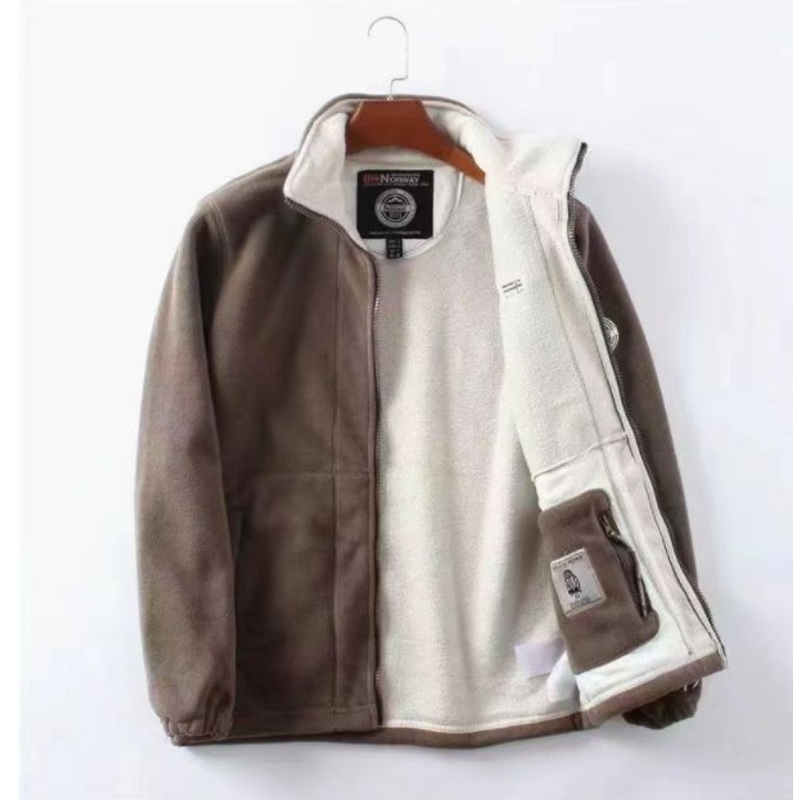 10 Million PCS Jackets Produced Fleece Thickened Double Sided Fleece Jacket Mens Autumn Winter Warm Casual Loose Oyersize Coat – Jacket and Mens Jackets price