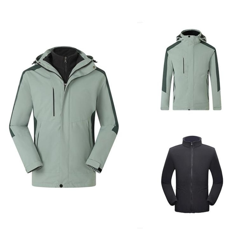 Full Zipper Winter Unisex 3 in 1 Water Repellent Hiking Jacket Inner Fleece – Outdoor Windbreaker and Ski Jacket price