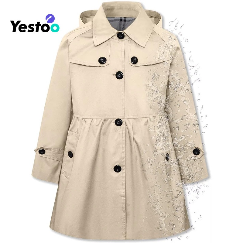 Kids Waterproof Raincoat – Lightweight Hooded Trench Coat Jacket for Girls – Girls Rain Jacket and Waterproof Jacket price