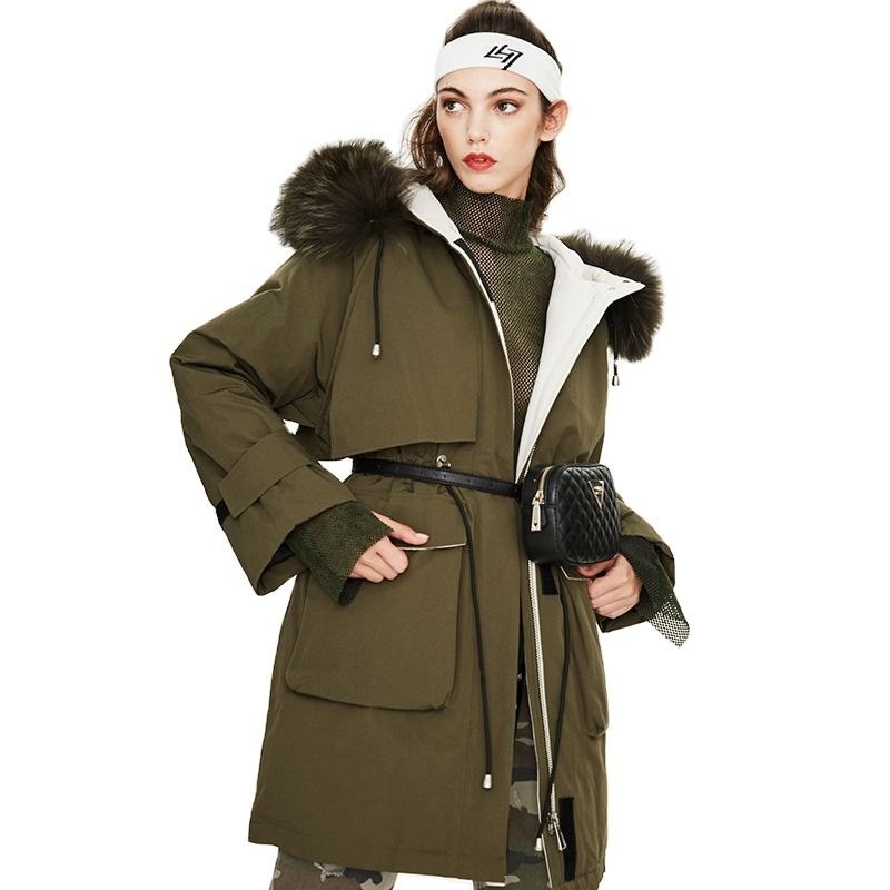 Lulusen 2023 Female Pocket Adjustable Smart Casual Fur Hoodie Bale-Parka-Jackets-Women – Women and Women Jackets Parkas price