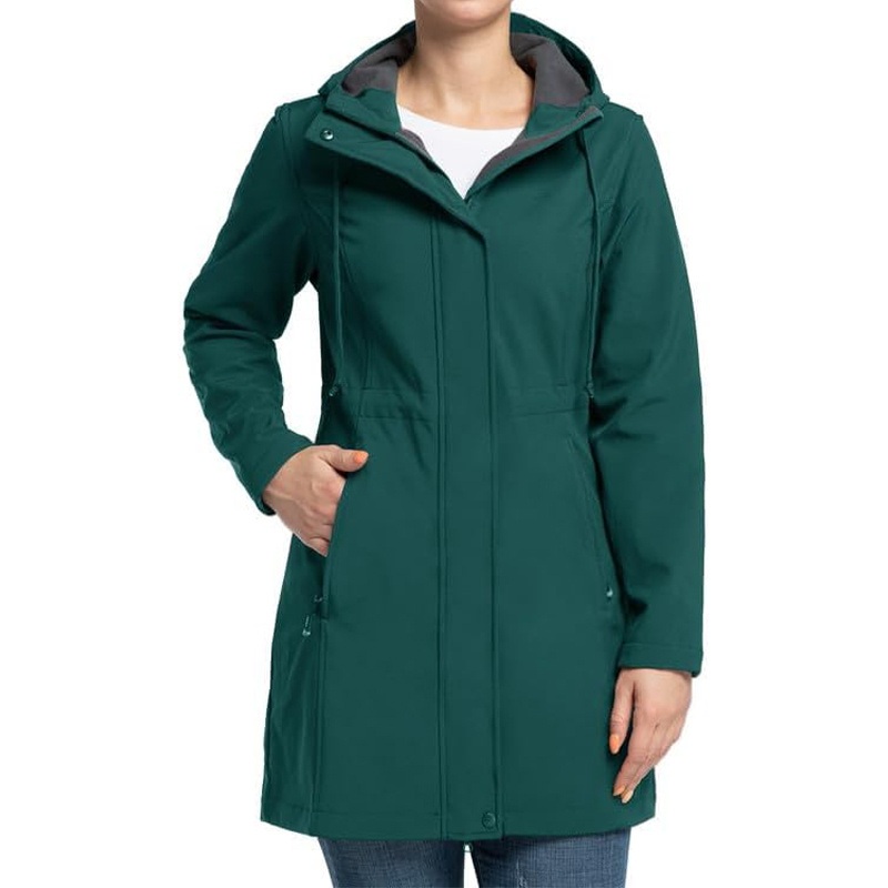Womens Softshell Long Jacket Windproof Warm Waterproof Windbreaker for Spring Fall Winter – Womens Softshell Jacket and Windproof Outerwear price