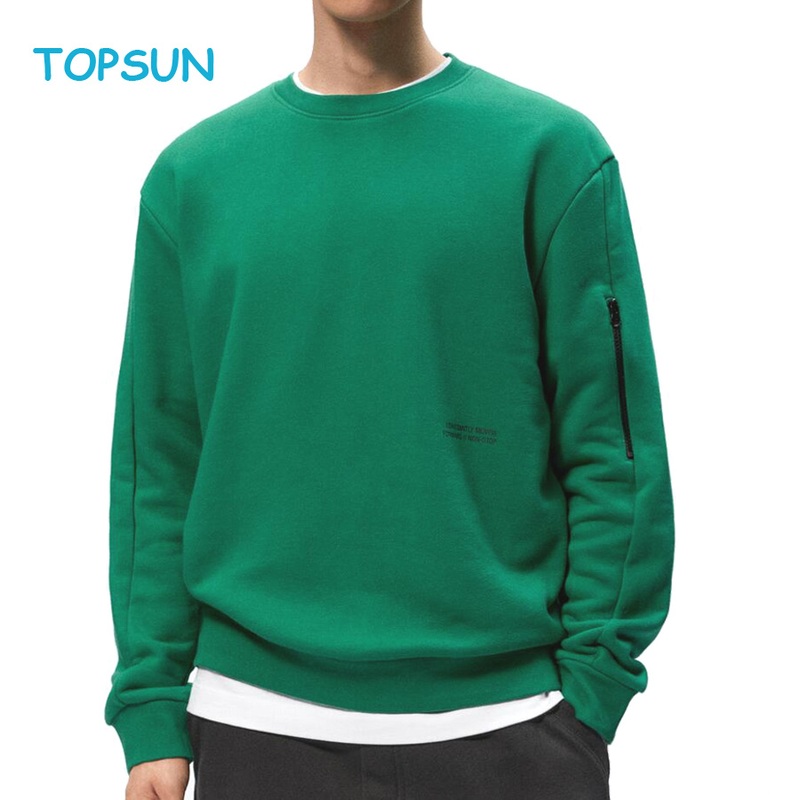 Cotton Fleece Plain Loose Hoodies Unisex Blank Crewneck Sweatshirt – Cotton Sweatshirt and Print Sweatshirt price