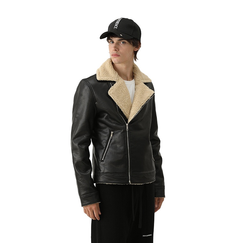 High Quality Casual PU Motorcycle Leather Plus Size Suede Men Leather Jackets – Jacket and Clothing price