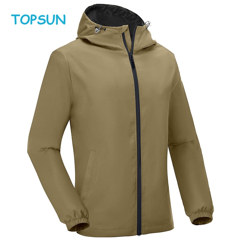 Men&rsquor; S Lightweight Breathable Windbreaker Golf Jacket with Hood Upf50+ Windproof Outdoor Running Coat – Sport Jacket and Outdoor Jacket price