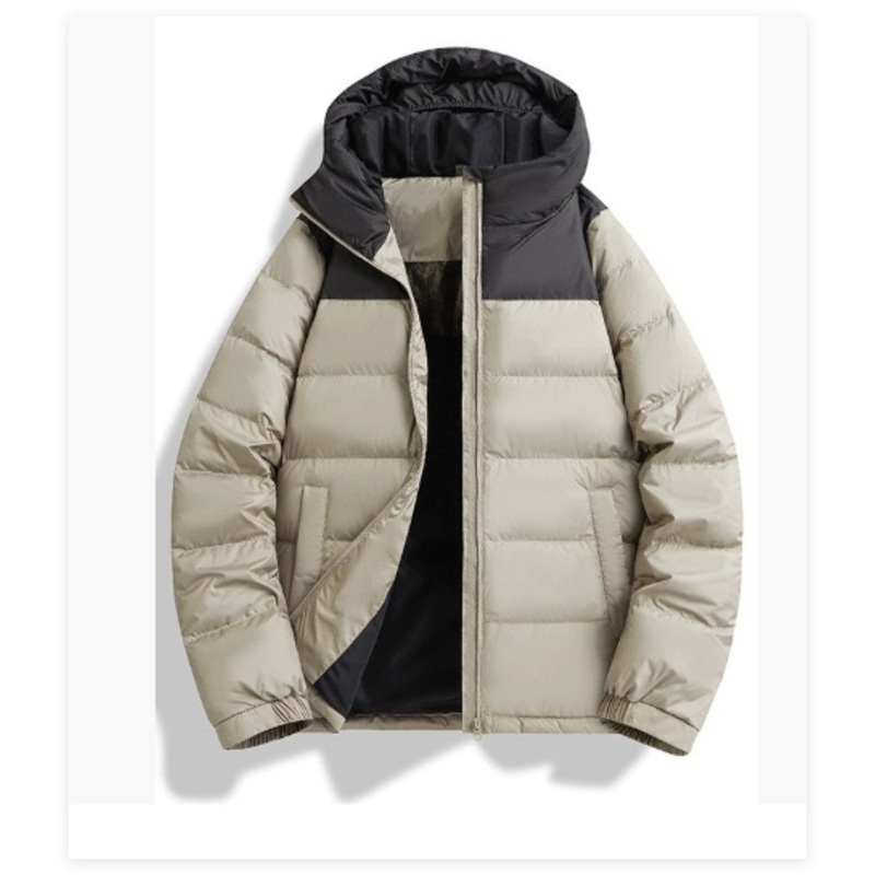 Quilting Hooded Winter Down Jacket Texture Comfort Practical Skiing Warm Oversize Overcoat – Winter Jacket and Hooded Jacket price