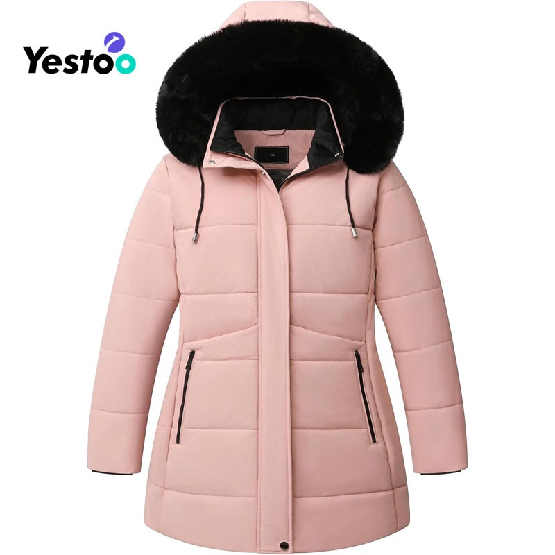 Womens Plus Size Winter Coat Waterproof Warm Down Coat Detachable Hooded Parka Jacket – Puffer Vest and Down Alternative price