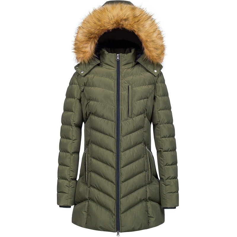 Womens Winter Windproof Warm Down Coats Waterproof Thicken Hooded Fashions Puffer Jacket – Outdoor Jacket for Men and Women Jacket price