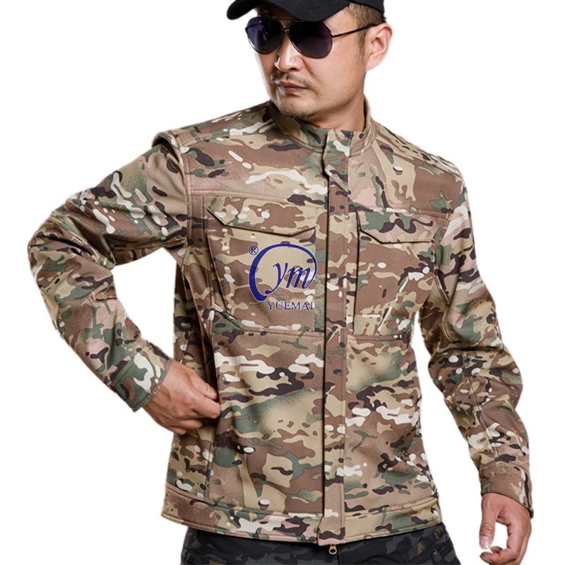 Yuemai Flame-Resistant Workout Gear Outdoor Training Camouflage Tactical Jacket – Sporty Wear-Resistent Softshell Jacket and Combat Thermal Insulation Jacket price