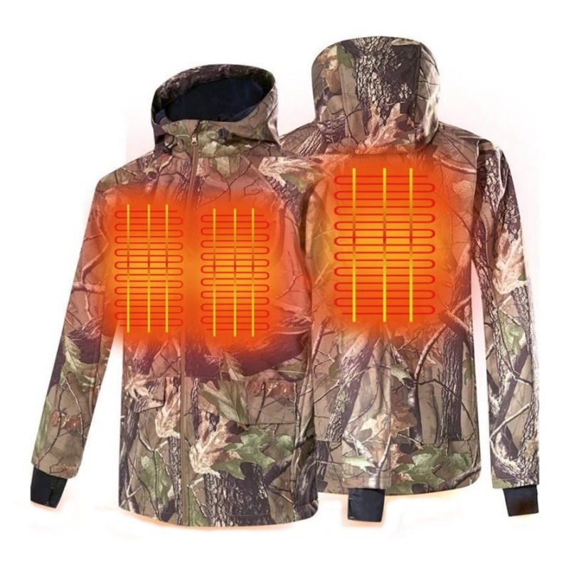 Comfortable and Functional Outdoor Men Heated Jacket with 3 Heating Panels – Heated Hunting Jacket and Heated Camouflage Jacket price