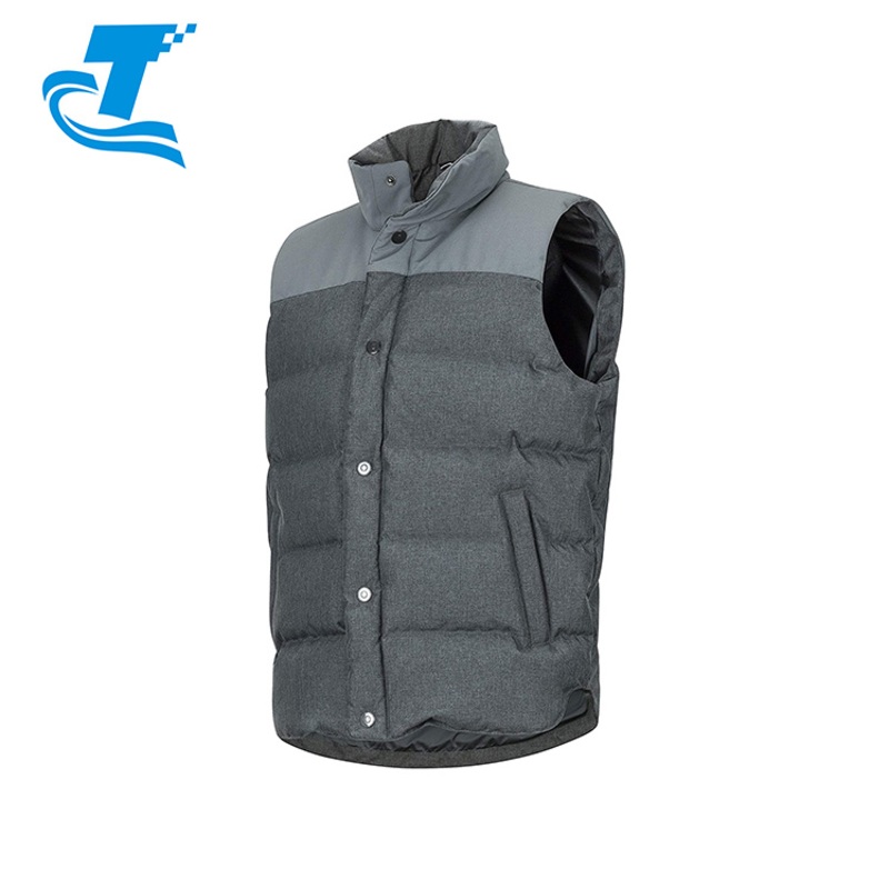 Custom Winter Windbreaker Plain Neon Orange Down Puffer Vest for Men – Softshell Jacket and Waterproof Jacket price