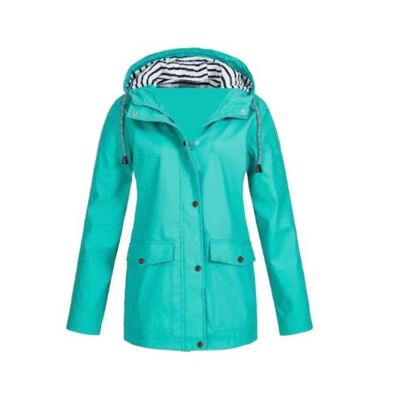 Hot Selling Design Womens Spring Fashion Stripe Hoodie Mint Green Jacket – Spring Jacket and Fashion Jacket price