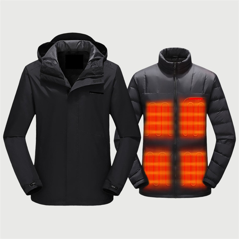 Winter 3-in-1 Warm Carbon Fiber E Heating Jackets – Heated Clothing and Heating Parka Jacket price
