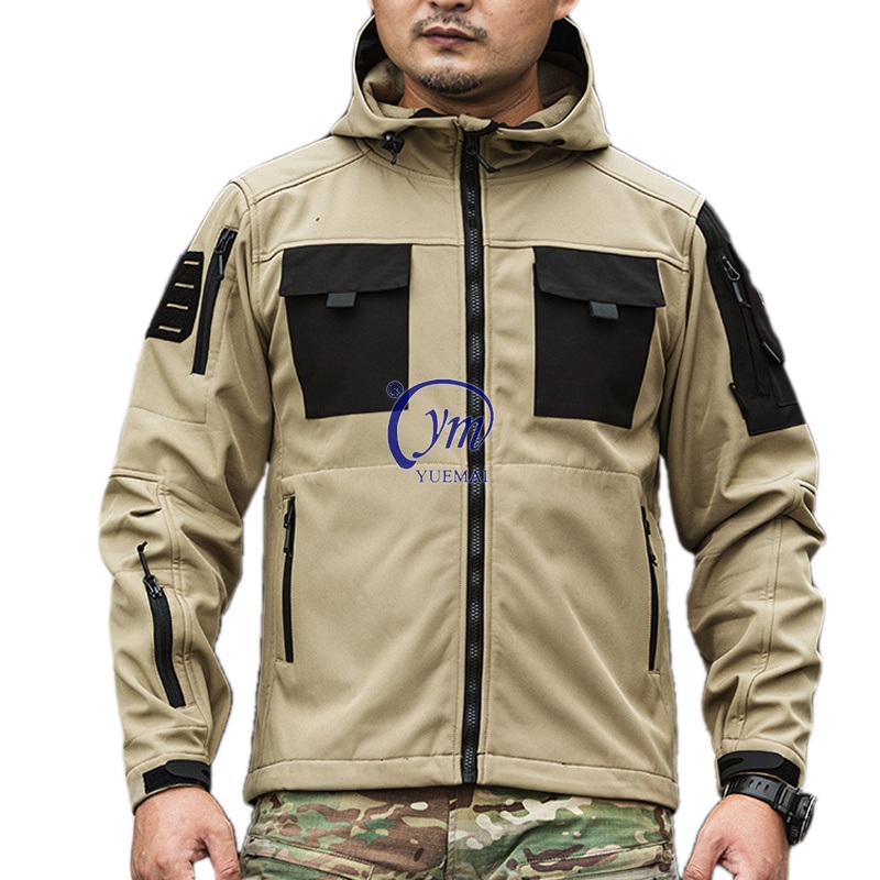 Yuemai Hardshell Dustproof Removable Windstopper Waterproof Fleece Thickened Jacket – Tacical Anti-Static Keep-Warm Jacket and Multi-Pockets Zip up Jacket price