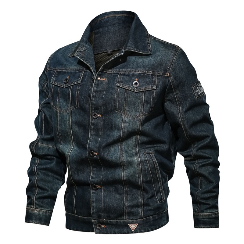 Mens Customized Washed Coat 4 Pockets Button Down Casual Jeans Jackets – Casual Jacket and Mens Jacket price