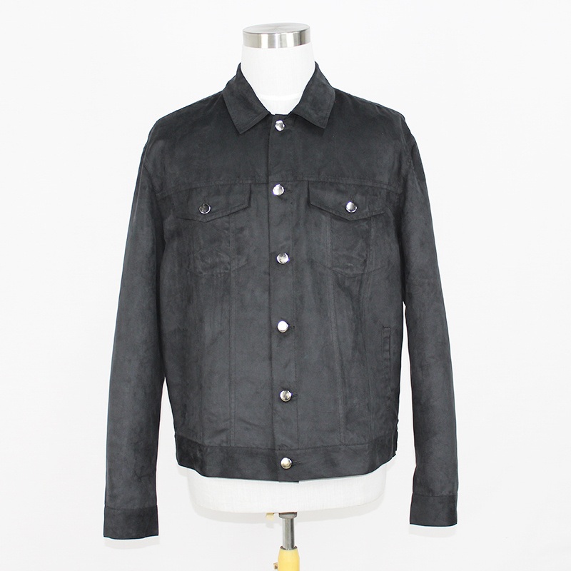 Mens Poly Faux Suede Button Down 4 Pockets Casual Jacket – Jacket and Faux Suede Jacket price
