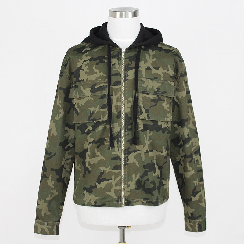 Mens Vintage Classic Spring Autumn Camouflage Hoodie Zipper Cotton Casual Sports Jacket – Hoodie Jacket and Sports Jacket price