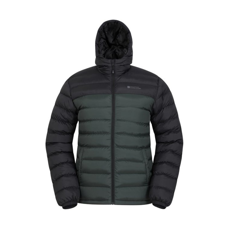 Mens Winter Leisure Trendy Padded Insulated Puffer Jacket in Contrast Green – Mens Winter Jacket and Windproof Down Jacket price