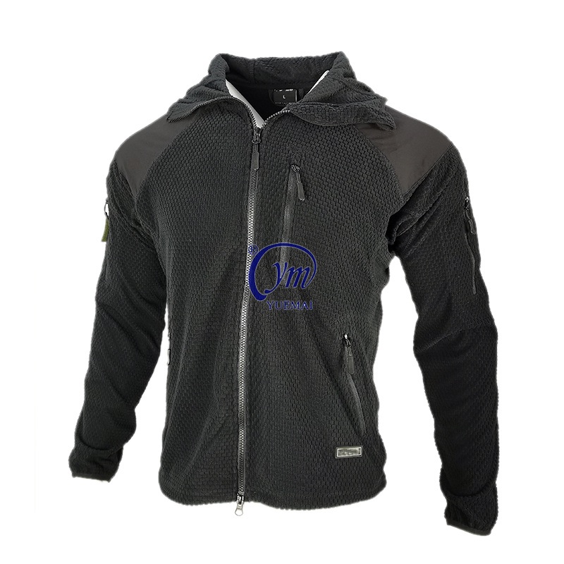 Outdoor Hunting Fishing Windproof Multi-Pockets Zip up Thermal Tactical Hooded Mens Fleece Jackets – Tactical Field Jacket and Combat Jacket price