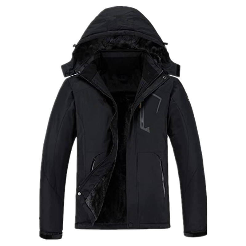 Fashionable Jackets Mens Plus Size Outdoor Warm Waterproof Windproof Breathable Softshell Zip up Black Jacket – Warm Waterproof Softshell Jacket and Stylish Mens Jackets price