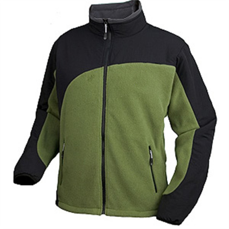 Green Color Comfortable Warm Fleece Outerwear Fleece Jacket for Men – Fashionable Outdoor Jacket and Mens Sports Coat price