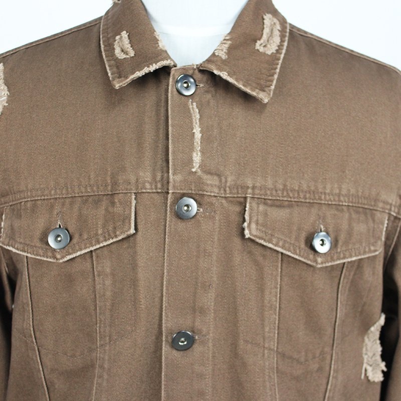Mens Custom Color Cotton Twill Long Sleeve Casual Ripped Sports Fashion Jacket – Jacket and Cotton Jacket price