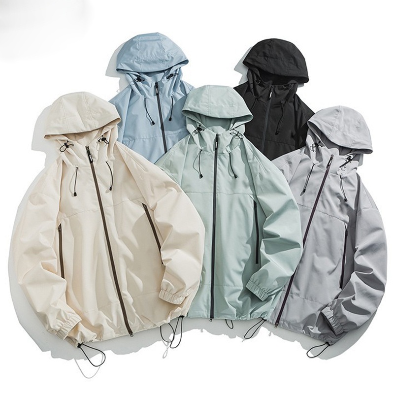 Mens New Style Light Weight Spring-Autumn Windproof Sports Hoodie Casual Outdoor Jacket – Windproof Jacket and Men Jacket price