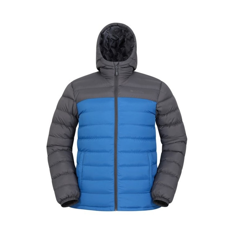 Mens Winter Leisure Trendy Padded Insulated Puffer Jacket in Contrast Blue – Mens Winter Jacket and Windproof Down Jacket price
