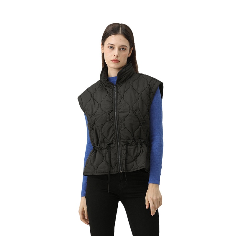 Trending Style High Collar Down Windproof Woman Coat Puffer Padding Vest – Clothing and Vest price