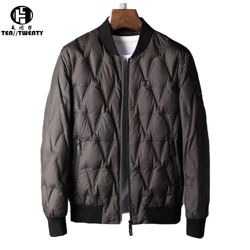 Wholesale Winter Light Windproof Jackets Embossed Design Quilted Puffer Mens Warm Jacket – Clothing and Coat price