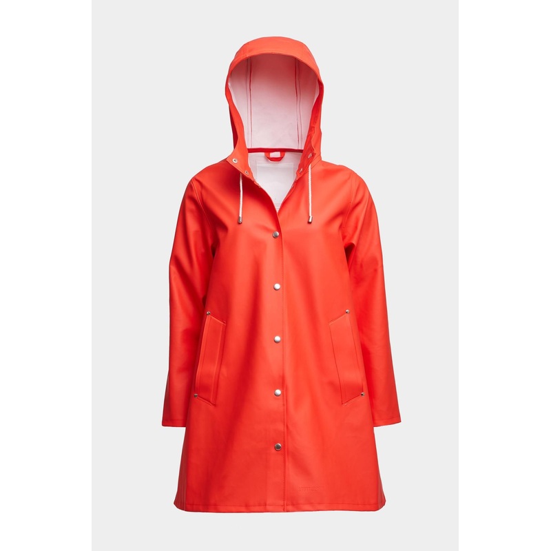 Womans Polyurethane Outdoor Waterproof Raincoat with Hood Fade Red – Outdoor Jacket and Winter Jacket price