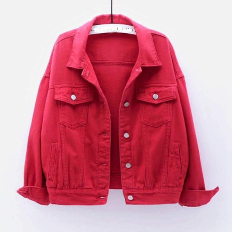 Women Cotton Denim Jacket Solid Color Basic Jean Coat – Women Jean Jacket and Casual Denim Clothing price