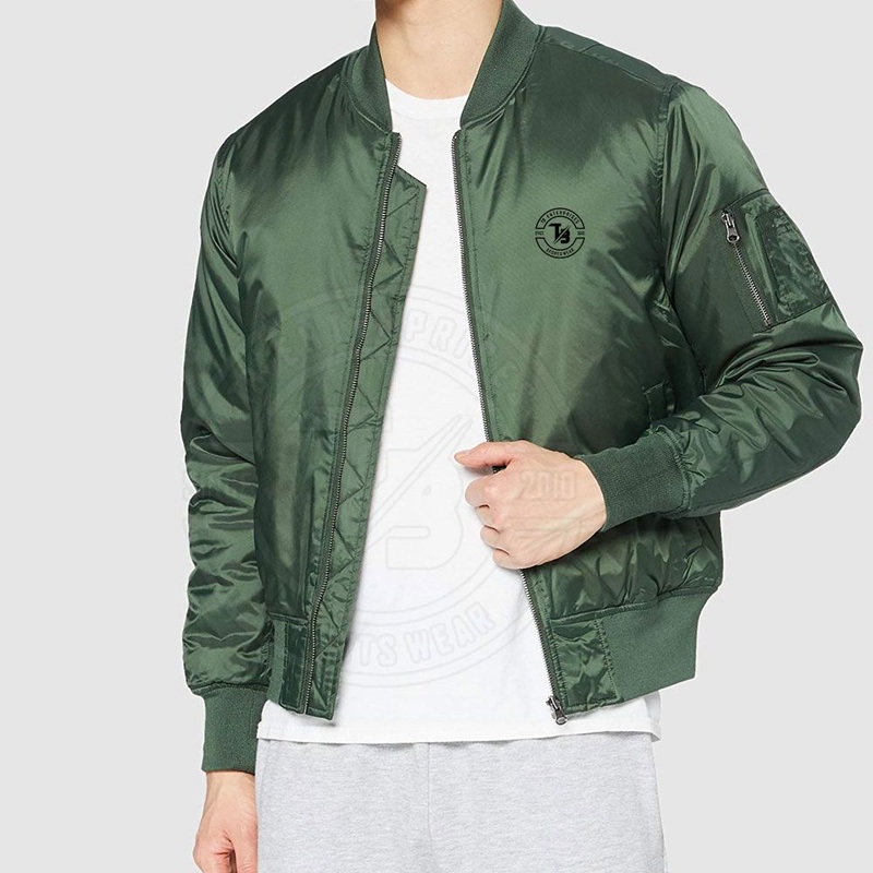High Quality Polyester Mens Bomber Jacket with Stylish Stand Collar – Mens Bomber Jacket and Latest Design Outerwear price