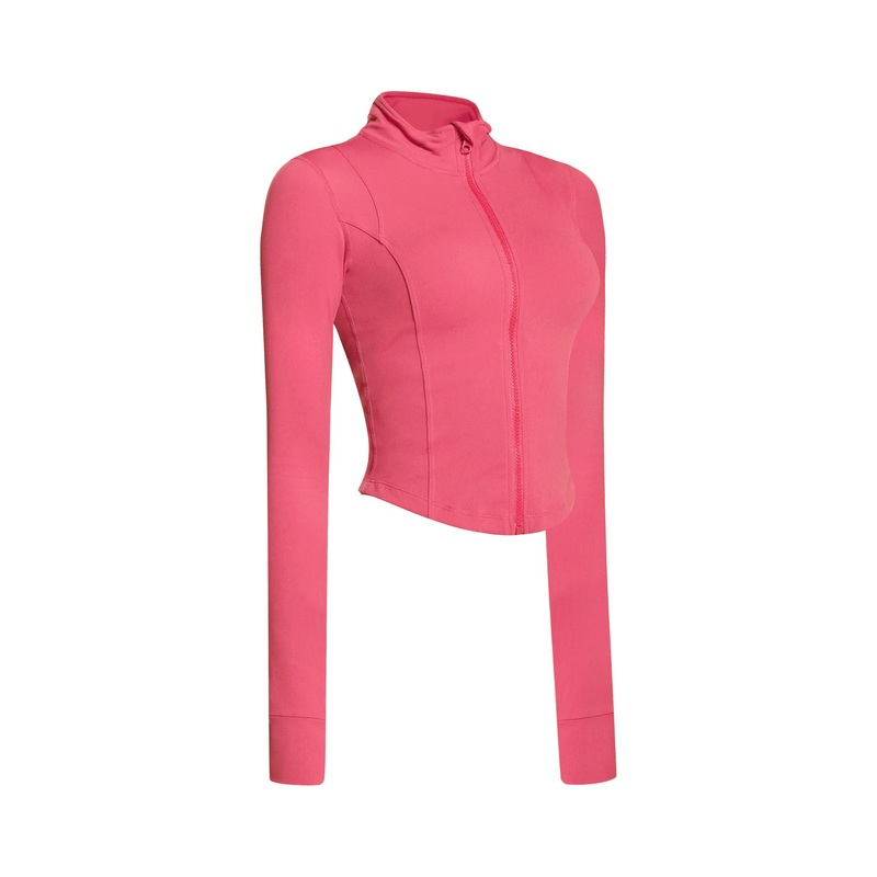 New Long Sleeve Fitness Jacket Women Zip Yoga Shirt Winter Gym Top Slim Fit Yoga Jacket – Long Sleve Running Jacket and Running Half Zip Jacket price