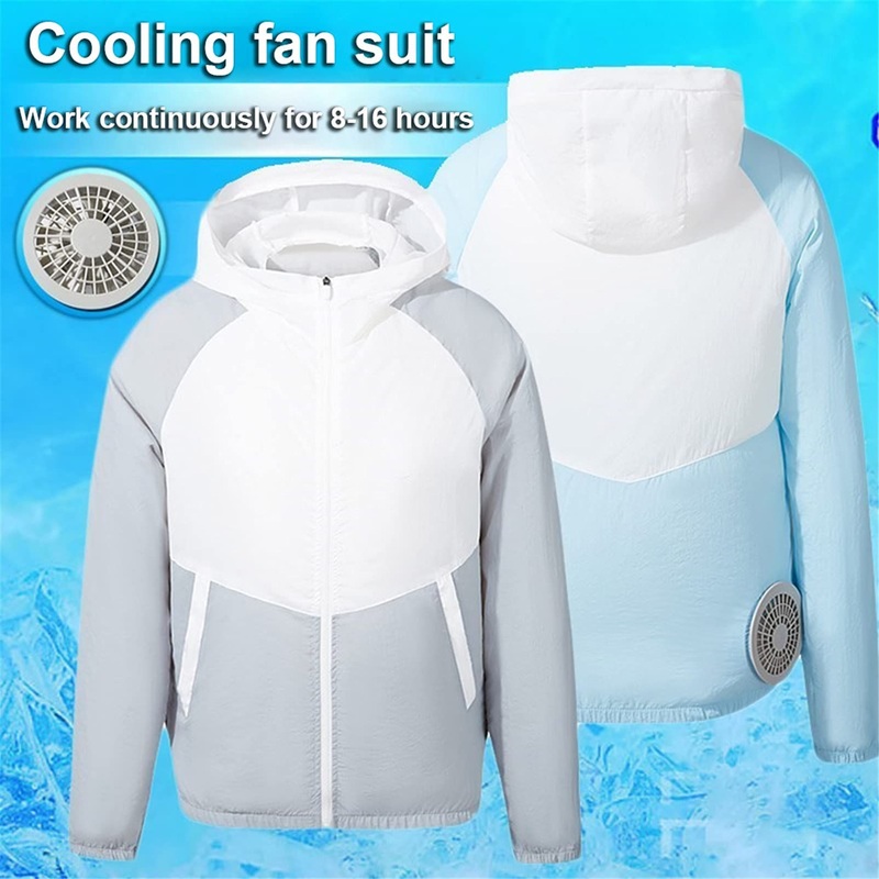 Outdoor Sun Protection Jacket USB Charging Fan Cooling Air Conditioning Vest – Cooling Fan Coat and Cooling Jacket price