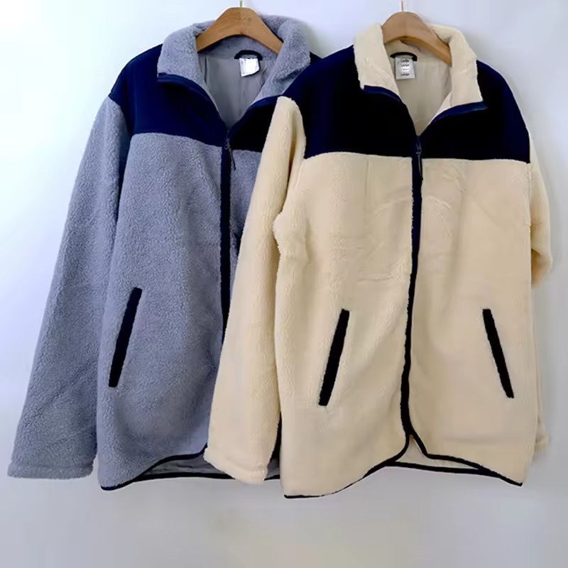 Wholesale Mens Zip up Sherpa Fleece Jackets High Quality Stand Collar Sports Outdoor Plain Custom Logo Jackets – Fleece Jacket and Outdoor Jackets price