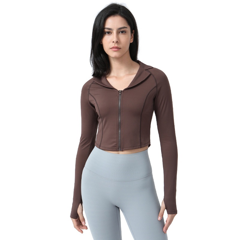 Best Selling Women Sports Yoga Clothes Zip up Quick Dry Running Workout Jackets Fashion Fitness Clothing – Yoga Jacket and Jacket Yoga price