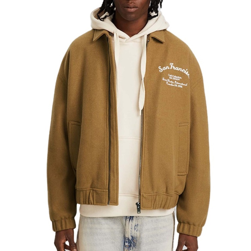Custom OEM Denim Jacket Chain Stitching Wholesale Cotton Jean Jacket Heavyweight Logo Printing Jacket for Men – Denim Jacket and Jean Jacket price