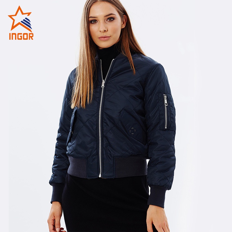 Ingor Sportswear Custom Clothing Activewear Women Wholesale Black Brown Zip Front Fastening Plain Fashion OEM Sports Jacket – Jacket and Yoga Jacket price