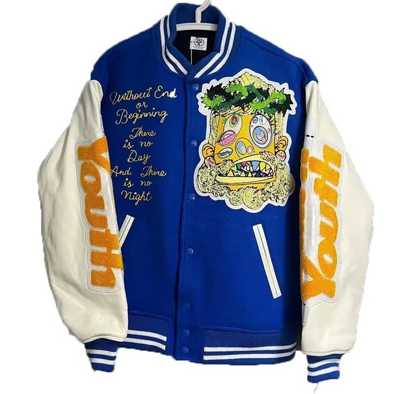 Mens Clothing Factory Custom Embroidered Logo School Team Jacket Fashion Street Letterman Jacket with Leather Sleeves – Jacket and Varsity Jacket price
