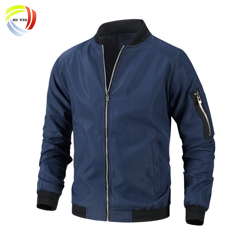 OEM Custom High Quality Hand Pockets Turn Down Collar Zip up Front Durable Cotton Workwear Heavy Cotton Work Jacket for Men – Zip up Cotton Jacket and Mens Work Jacket price