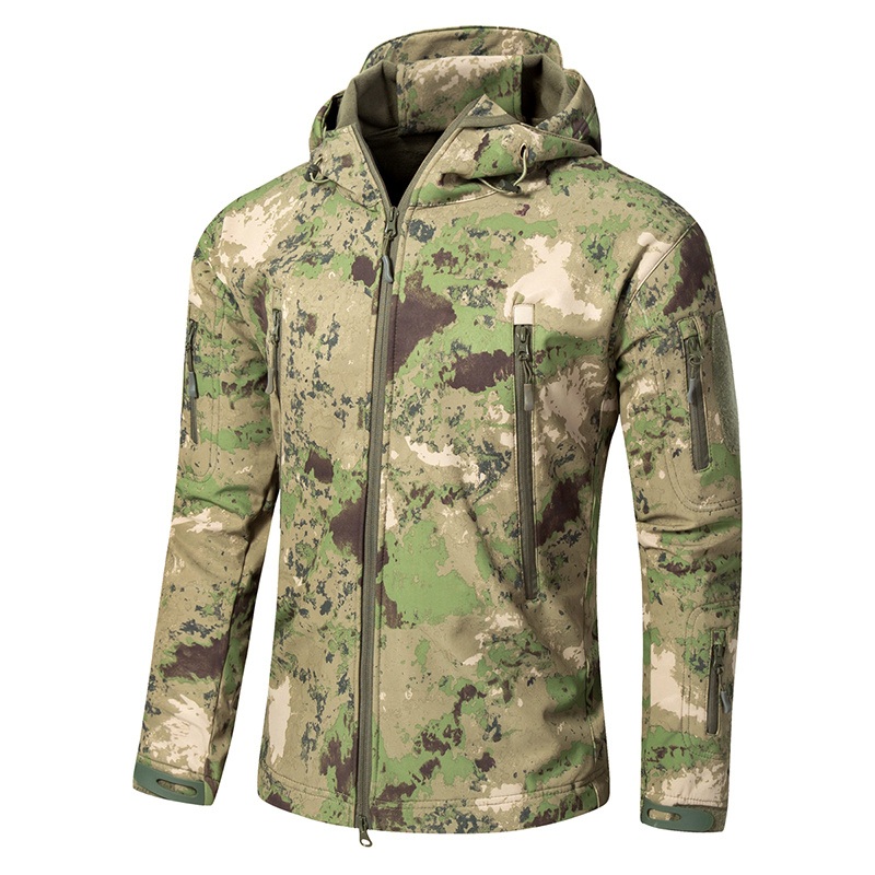 Soft Shell Jacket Clothing Men Outdoor Hunting Camping Hiking Camouflage Coat Waterproof Fleece Mens Clothing – Waterproof Hoody Coat and Soft Shell Combat Jacket price