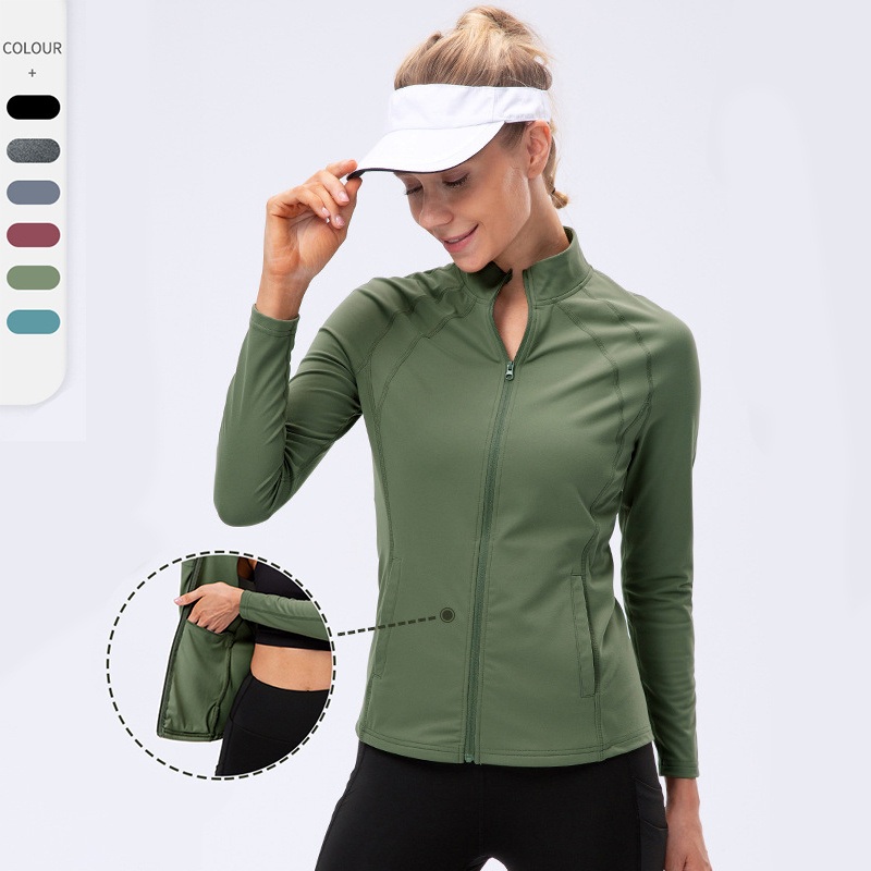 Stock up Advance Full Zip Pockets Design Yoga Top Fitness Jogging Sport Jacket – Yoga Wear and Activewear price