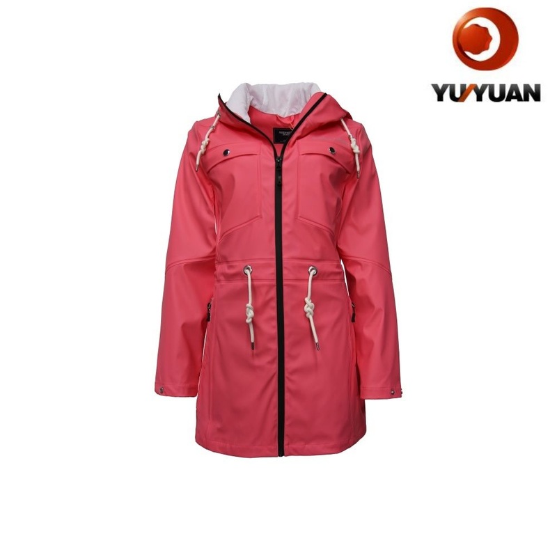 Waterproof PU Jacket with Hooded Breathable Windbreaker Raincoat for Outdoor & Farm – PU Raincoat and Outdoor Jacket price