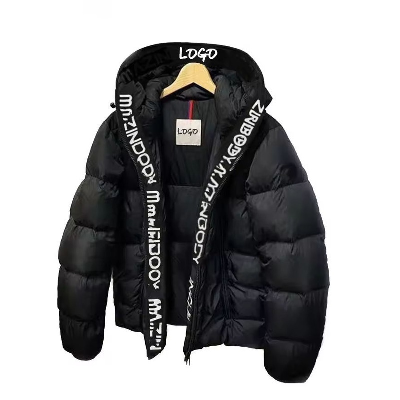 Winter Down Coat Hoodie Puffer Men Clothing Jacket Streetwear Printing Thickening Bubble Down Coats Mens Jackets – Winterbomber Jacket and Waterproof price