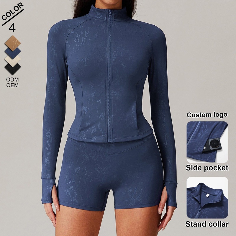 Women Zipper Quick-Dry Tight Running Blazer Breathable Nude Training Yoga Sports Jacket – Women Wear and Gym Wear price